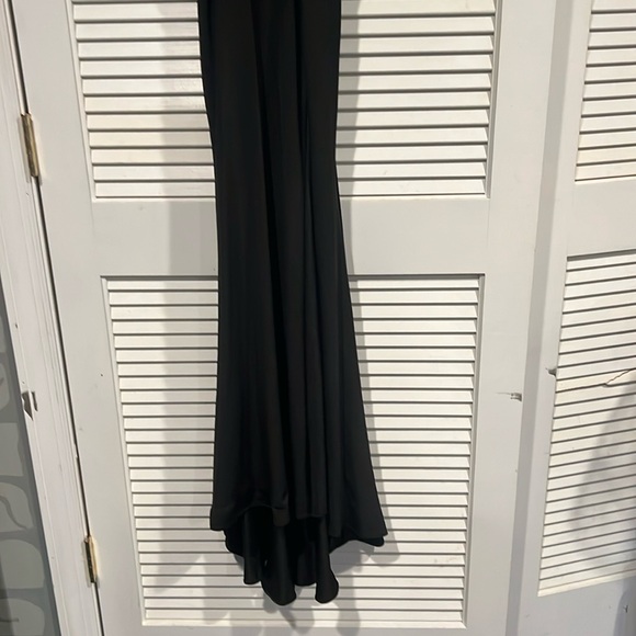 NWOT Beautiful black/baby blue sequence top long gown - Picture 3 of 5